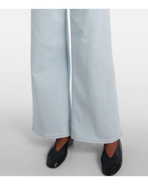 FRAME Blue Le Slim Palazzo Wide-Leg Jeans