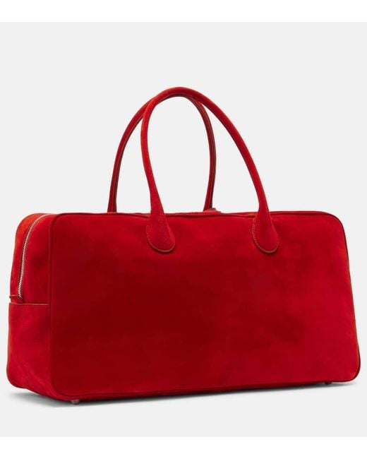 Magda Butrym Red Brigitte Large Suede Tote Bag