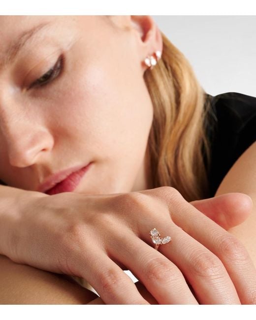 Repossi White Serti Sur Vide 18Kt Rose Ring With Diamonds