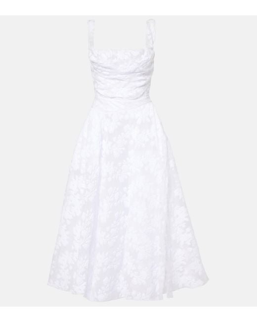 Vivienne Westwood White Draped Midi Dress