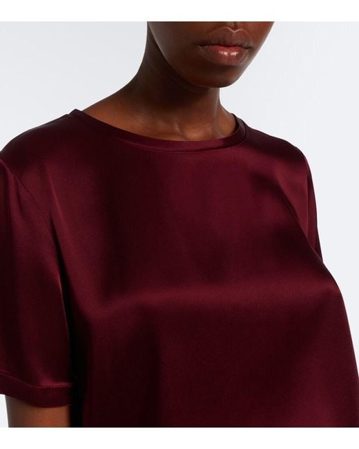 Max Mara Red Satin T-Shirt