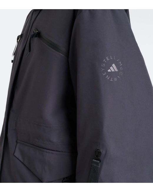 Adidas By Stella McCartney Blue Hooded Parka