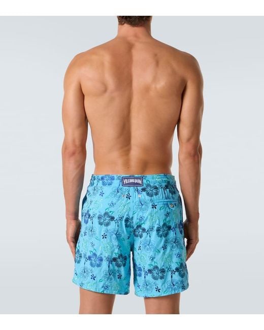 Vilebrequin Blue Mistral Floral Swim Trunks for men