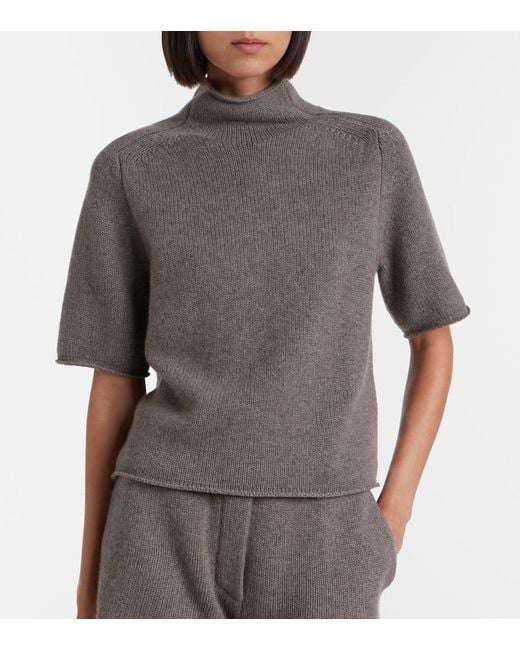 Lisa Yang Brown Fride Cashmere Turtleneck Sweater