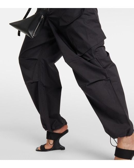 Agolde Black Ginerva Cotton Cargo Pants