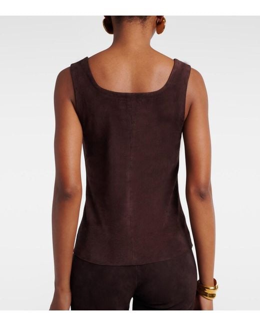 Stouls Brown Edie Suede Tank Top