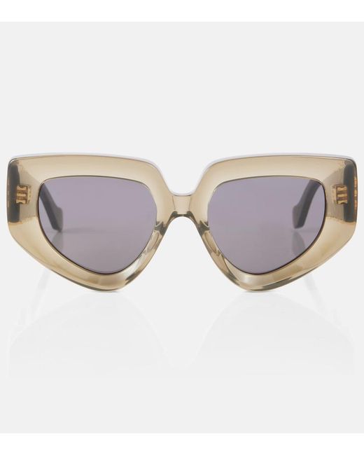 Loewe Brown Anagram Cat-Eye Sunglasses