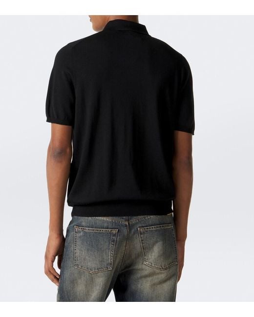 Fendi Black Wool Polo Sweater for men