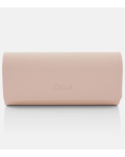 Chloé Brown Symbols Square Sunglasses