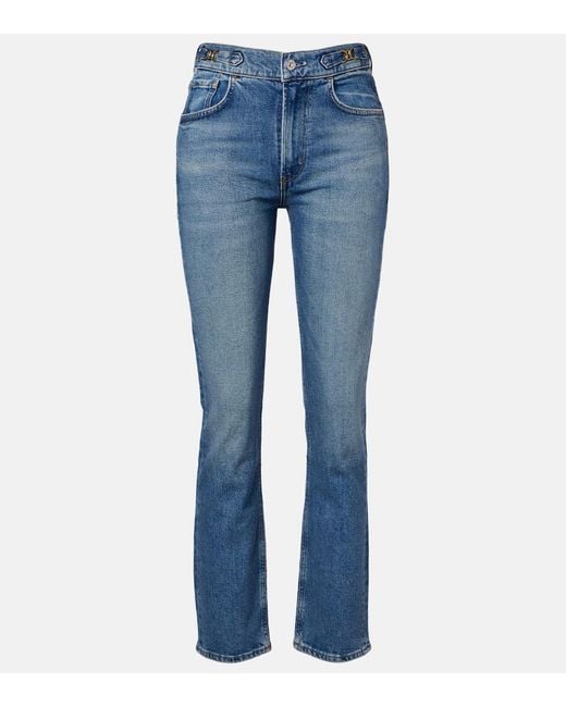 Citizens of Humanity Blue Blaine High-Rise Straight Jeans