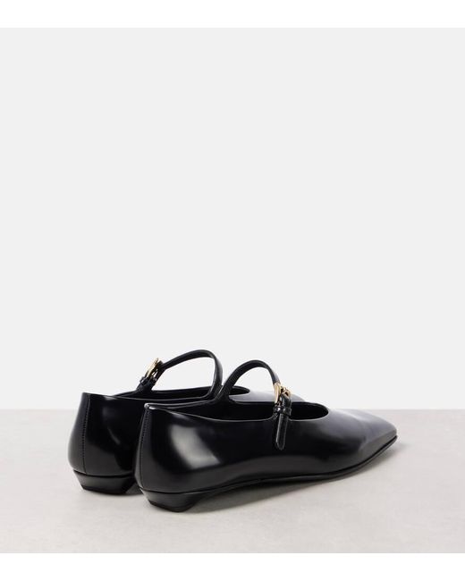 Prada Black Mary-Jane-Ballerinas Aus Leder