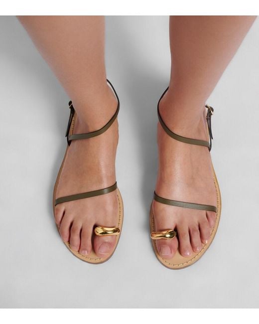Amanu Green Marrakech Leather Sandals