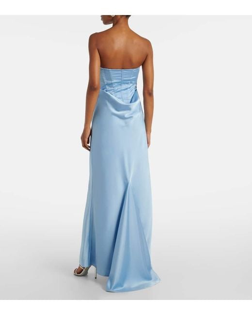 ROTATE BIRGER CHRISTENSEN Blue Bridal Corset Gown