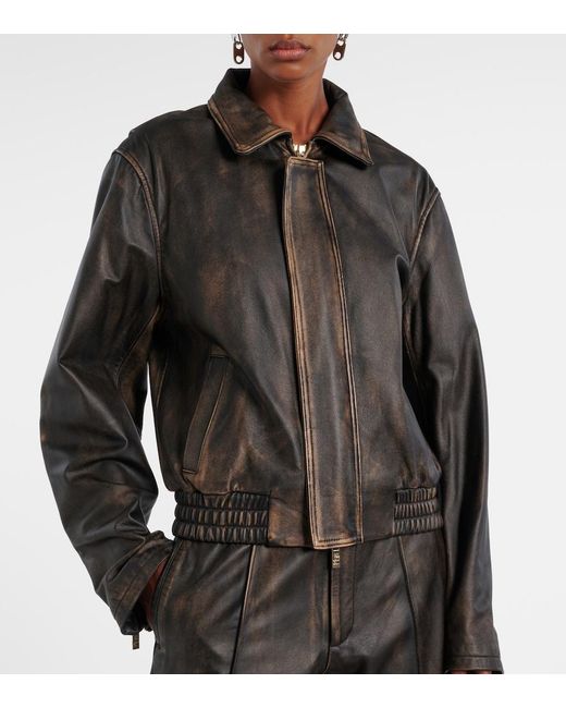 JACQUES WEI Black Leather Jacket
