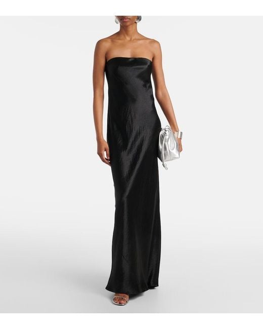Vince Black Robe Aus Satin