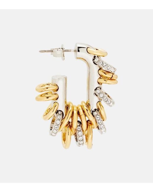 Rabanne Metallic Punk Xl Link Small Embellished Earrings