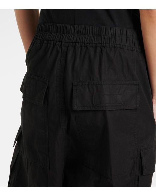 Rick Owens Black Drkshdw Jumbo Belas Cotton Cargo Pants