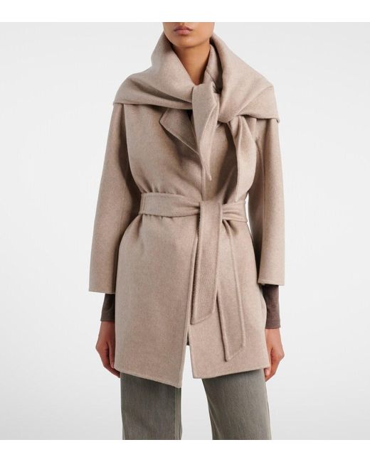 Max Mara Natural Cashmere Wrap Coat