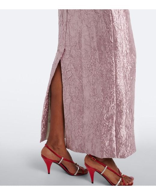 Versace Purple Duchess Satin Gown