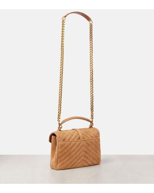 Saint Laurent Natural Schultertasche College Medium Aus Leder
