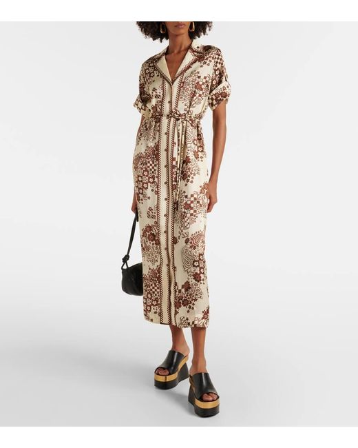 Vestido Camisero Vinnie De Saten ALÉMAIS de color Metallic