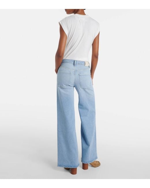 Citizens of Humanity Blue Loli Mid-rise Wide-leg Jeans