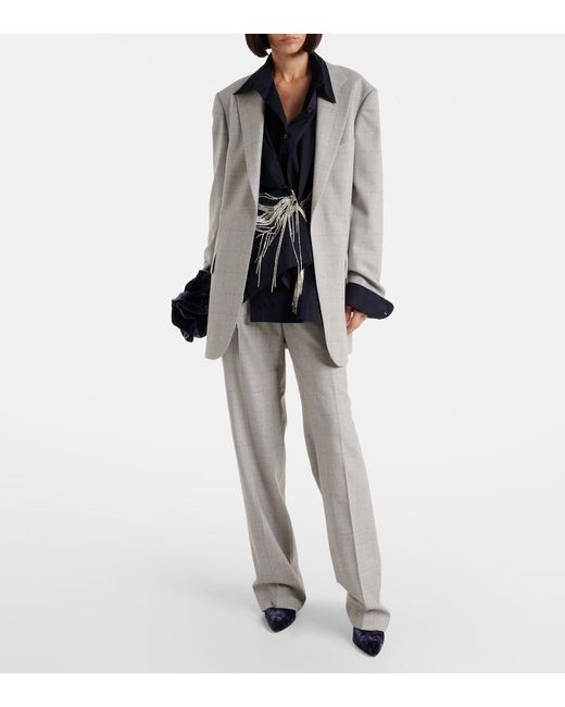 Dries Van Noten Gray Wool Blazer