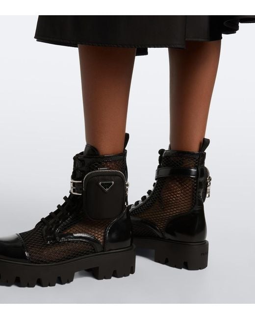 Anfibi di Prada in Black