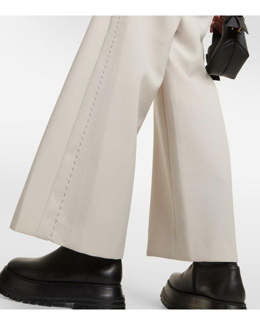 Sacai Natural Wide-Leg Pants