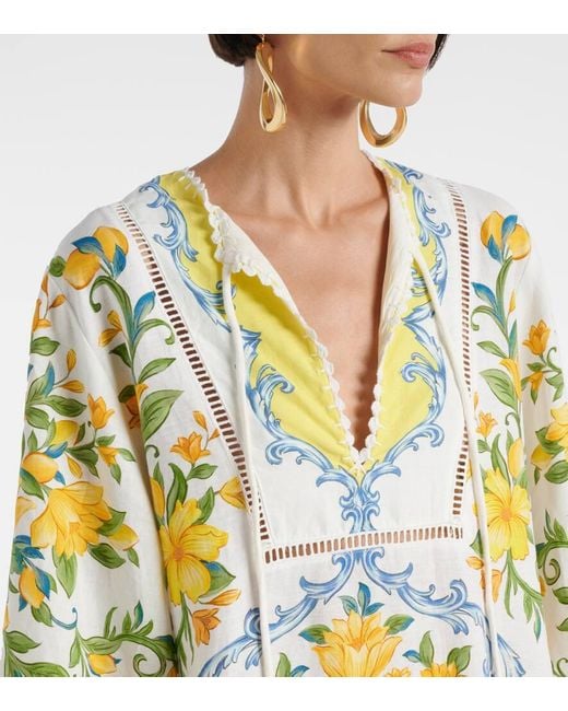 Farm Rio Yellow Bedrucktes Minikleid