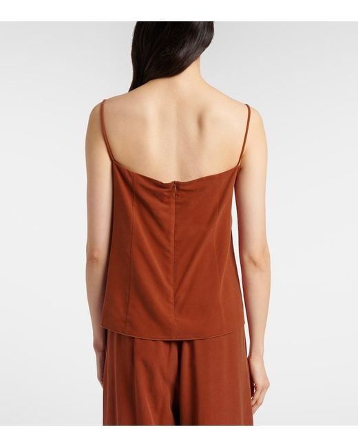 Max Mara Brown Silk Top