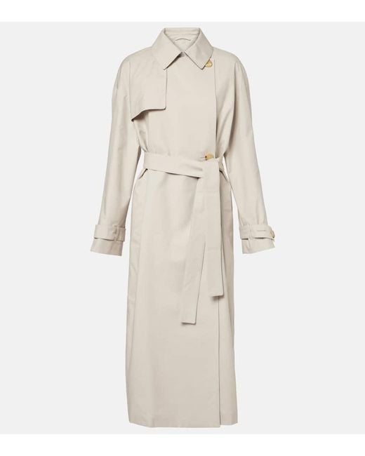 Max Mara Natural Trenchcoat Strench Aus Twill