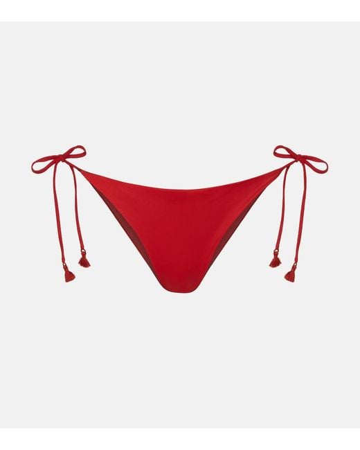 Johanna Ortiz Red Low-Rise Bikini Bottoms