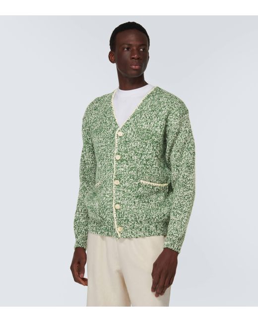 Cardigan oversize en laine et soie Auralee pour homme en coloris Green