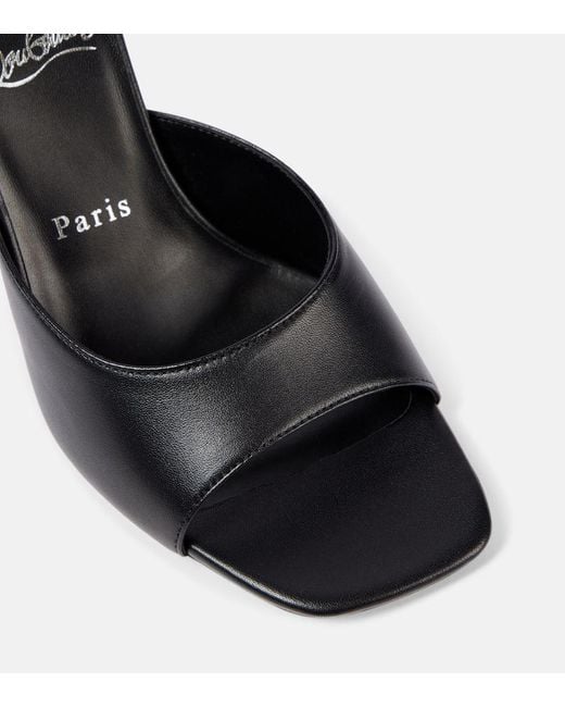 Christian Louboutin Black Pantoletten Condora 85 Aus Leder