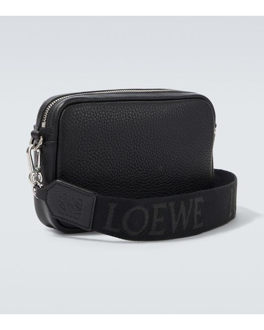 Loewe Black Pebble Small Leather Shoulder Bag for men