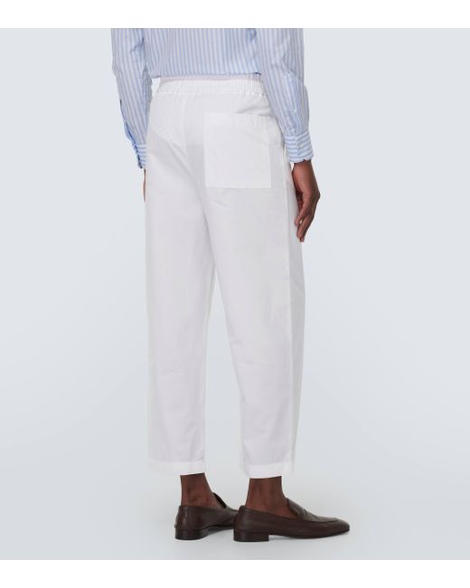 Lardini White Cotton Jersey Sweatpants for men