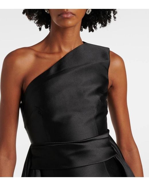 Solace London Black Charo Abendkleid