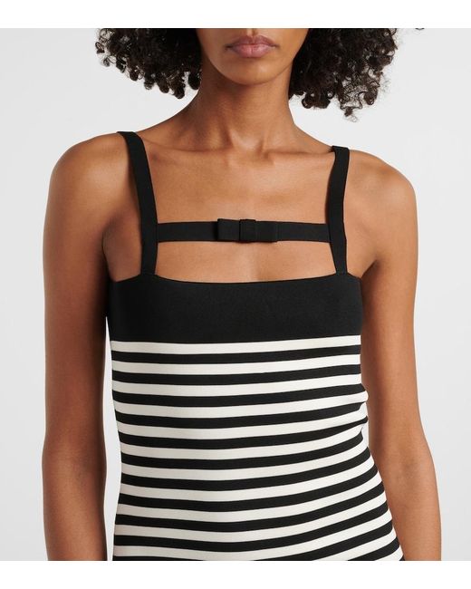Nina Ricci Black Striped Minidress