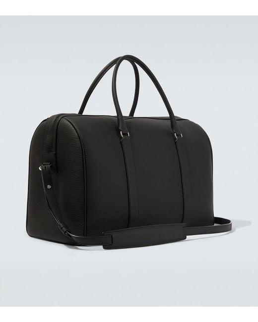 The Row Black Iowa Leather Duffel Bag for men