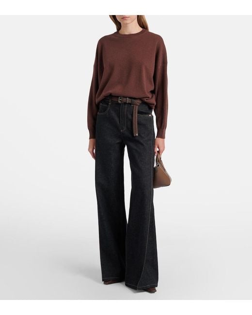 Brunello Cucinelli Brown Monili Cashmere Sweater