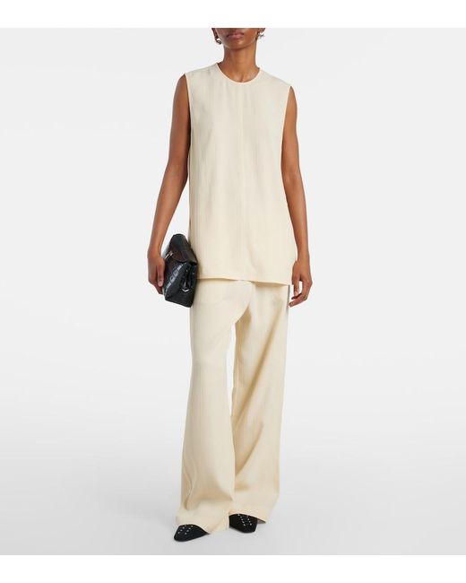 Totême  Natural Ribbed-Knit Tank Top