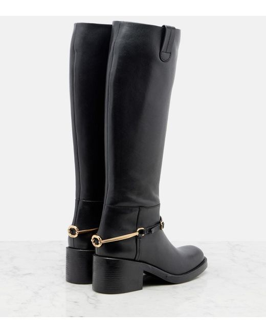 Chloé Black Dakota Leather Knee-High Boots