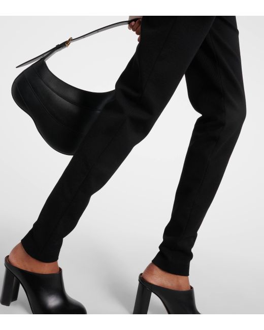 Alaïa Black High-rise Gabardine leggings