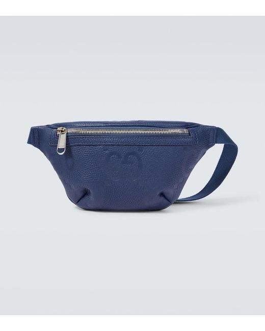 Gucci Blue Jumbo GG Small Leather Belt Bag for men