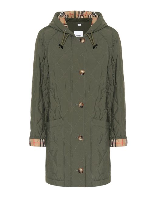 Burberry Green Hooded Parka