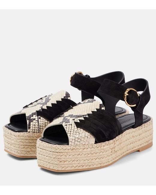 Ulla Johnson Black Elsa Leather Espadrilles