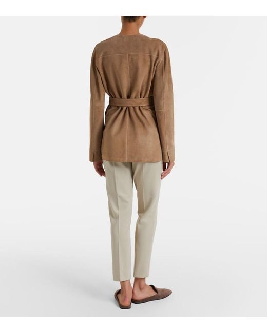 Max Mara Natural Cropped Jersey Slim Pants