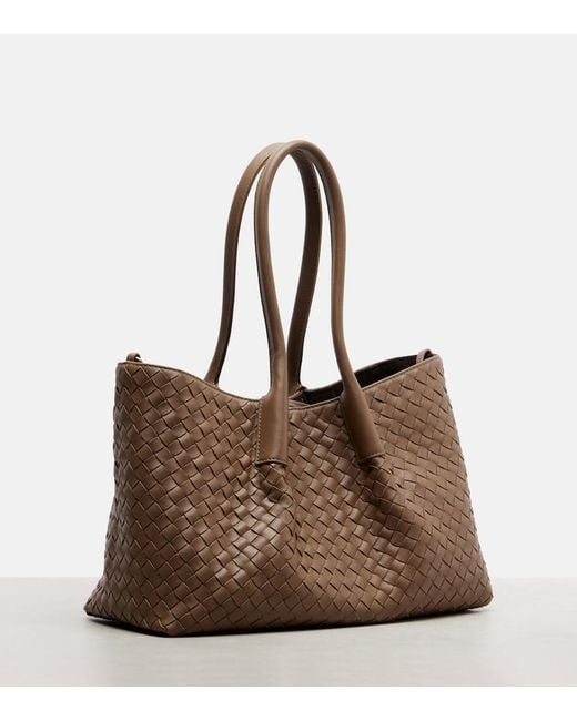 Bottega Veneta Brown Tote Bag Pinacoteca Aus Leder