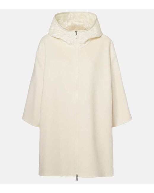 Moncler White Logo Wool-Blend Jacket